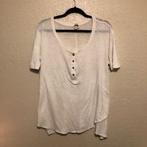 Free People White Tee